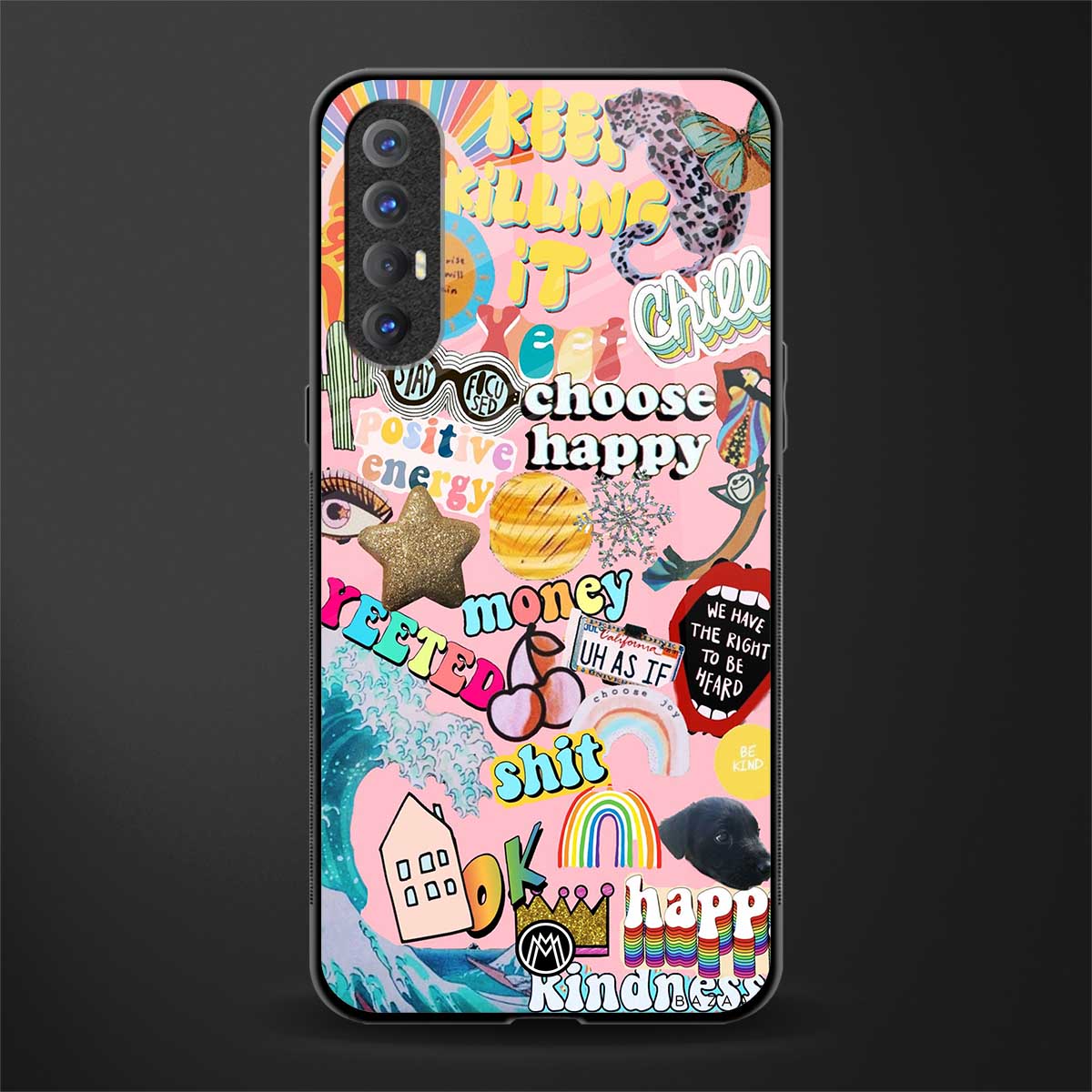 happy summer collage glass case for oppo reno 3 pro image