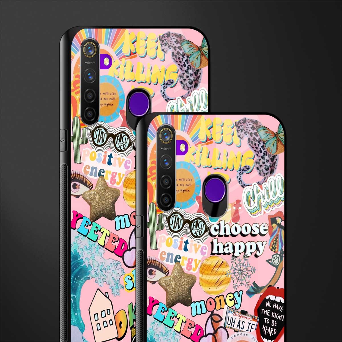 happy summer collage glass case for realme 5s image-2