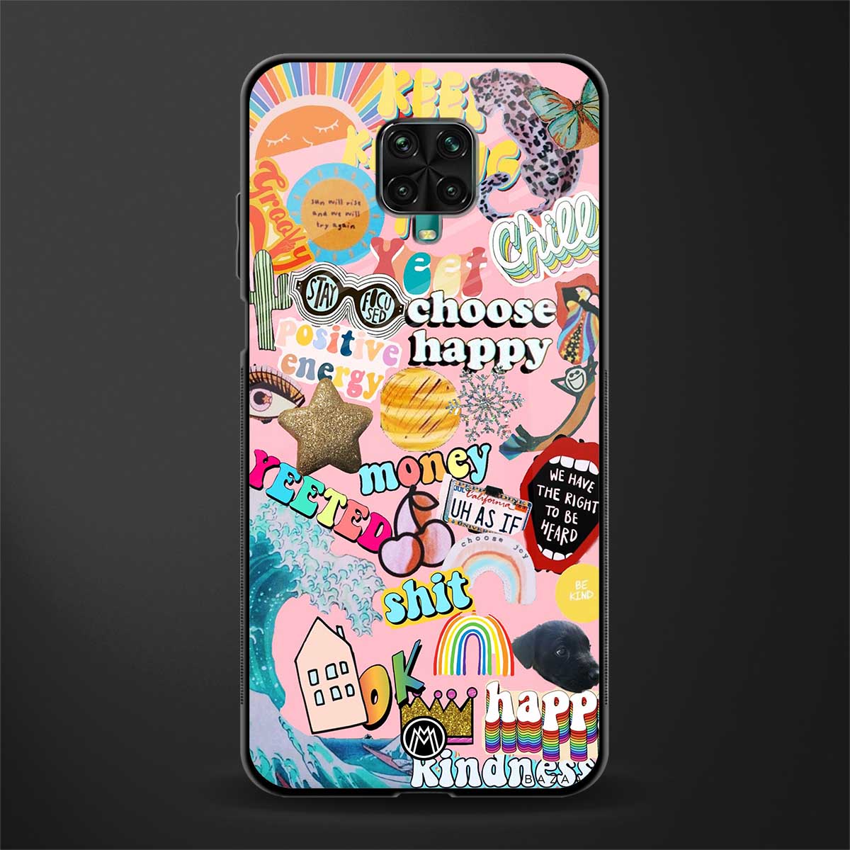 happy summer collage glass case for poco m2 pro image