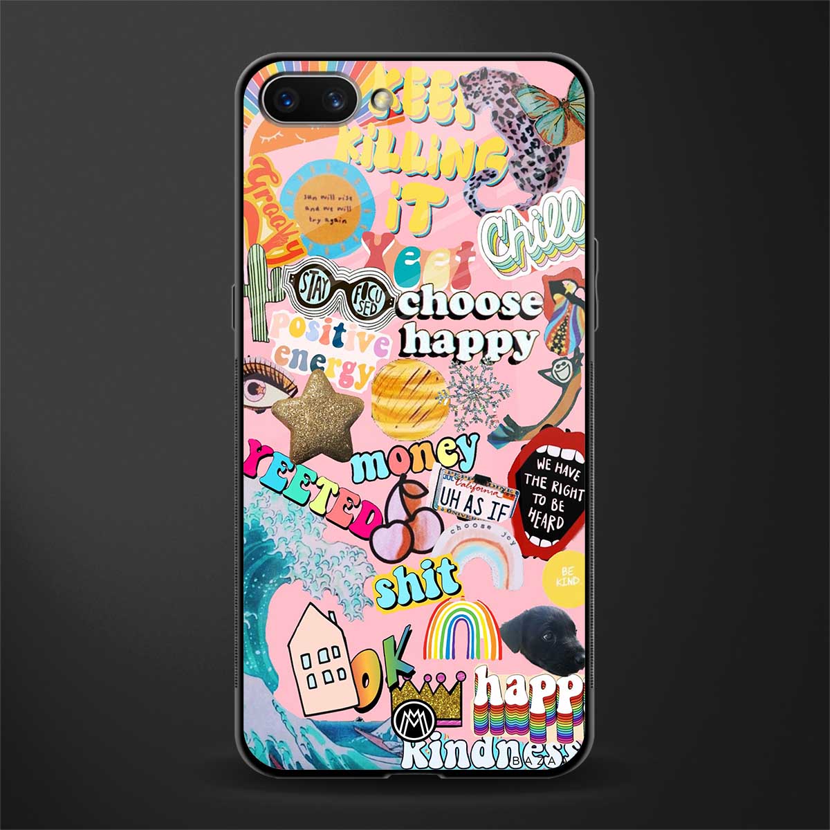 happy summer collage glass case for realme c1 image