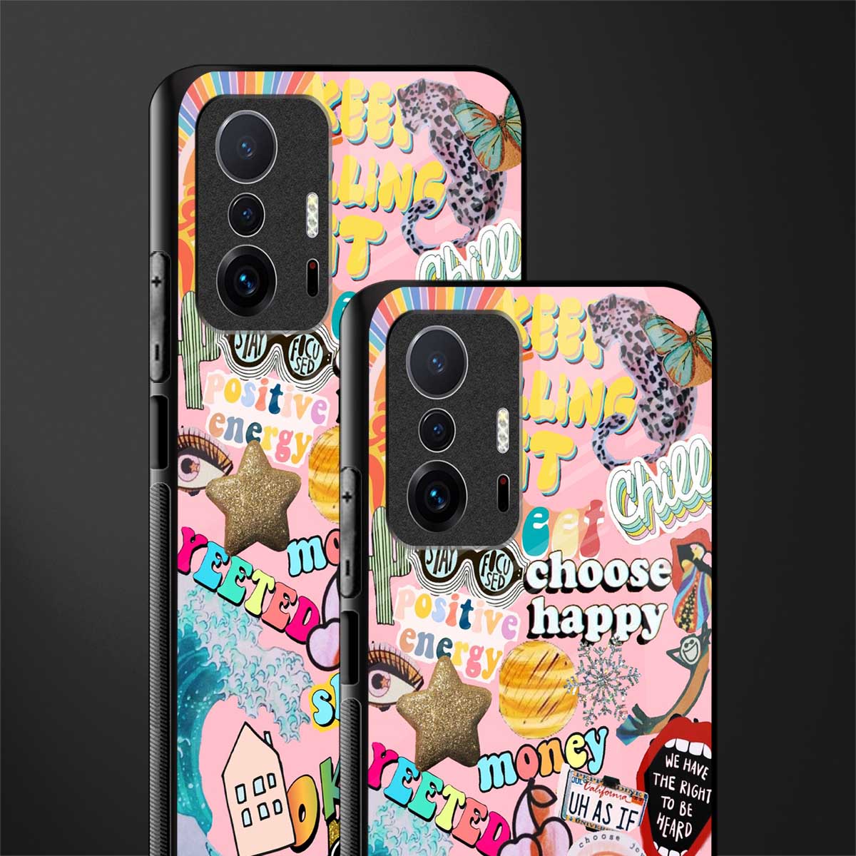 happy summer collage glass case for mi 11t pro 5g image-2