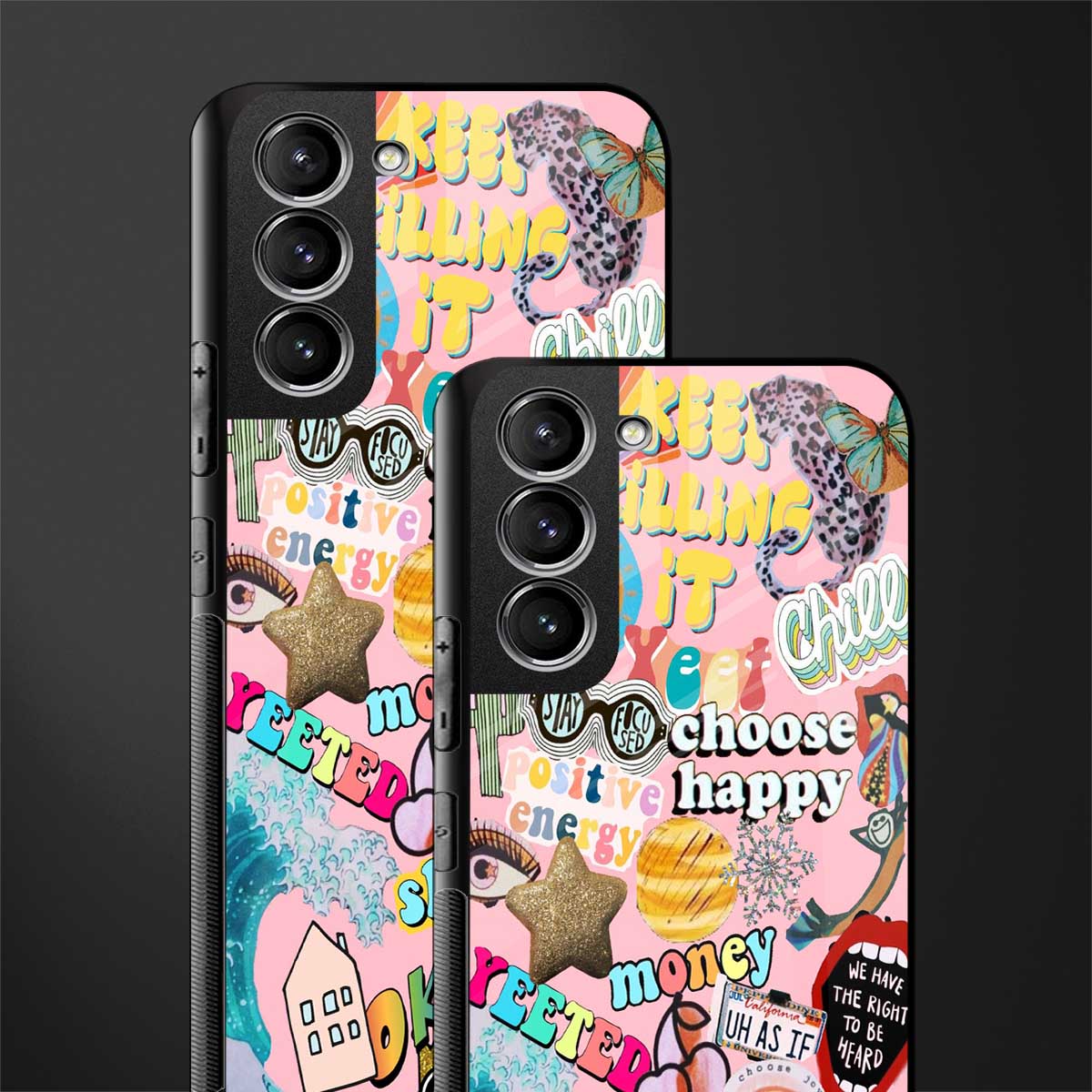 happy summer collage glass case for samsung galaxy s21 image-2