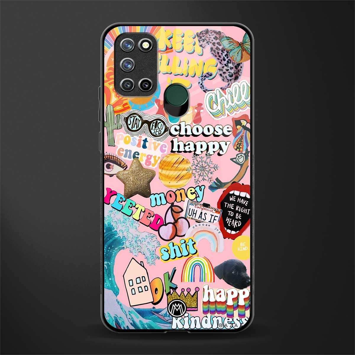 happy summer collage glass case for realme 7i image
