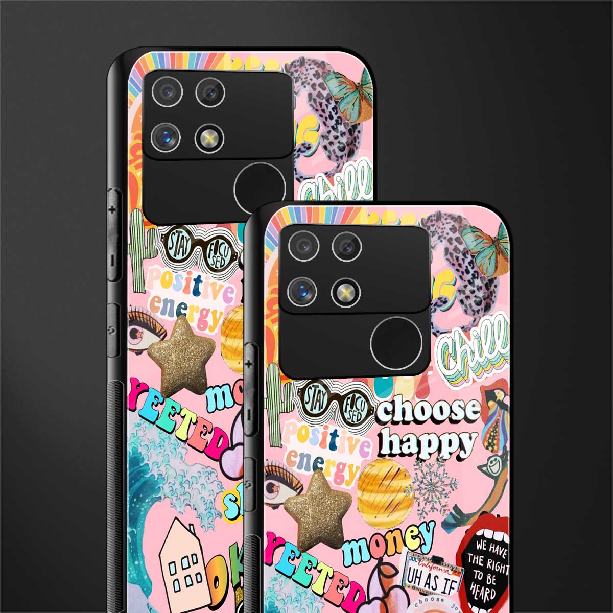 happy summer collage back phone cover | glass case for realme narzo 50a