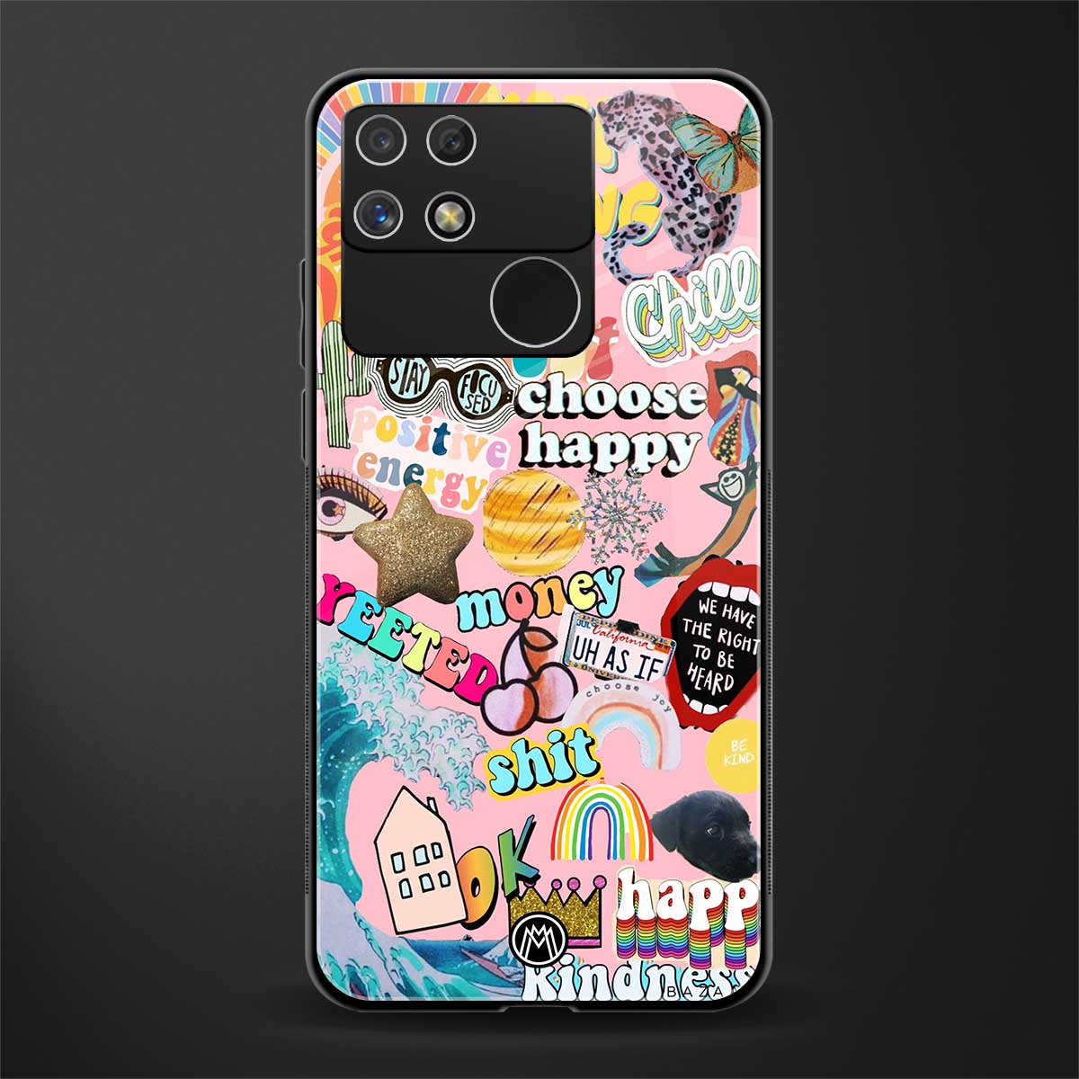 happy summer collage back phone cover | glass case for realme narzo 50a