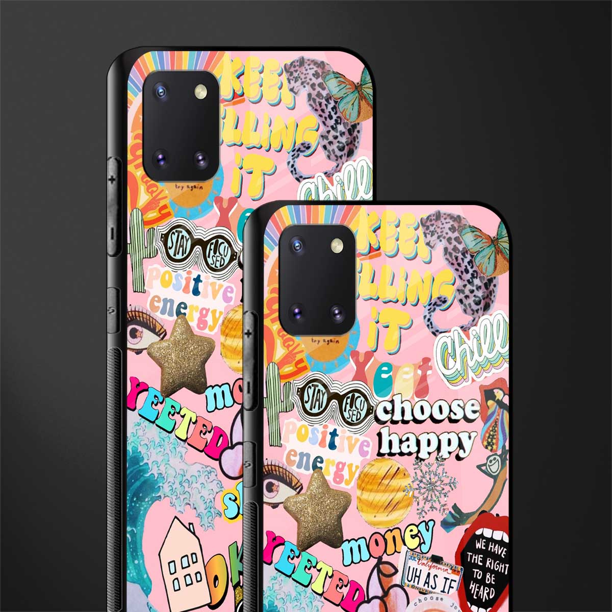 happy summer collage glass case for samsung a81 image-2