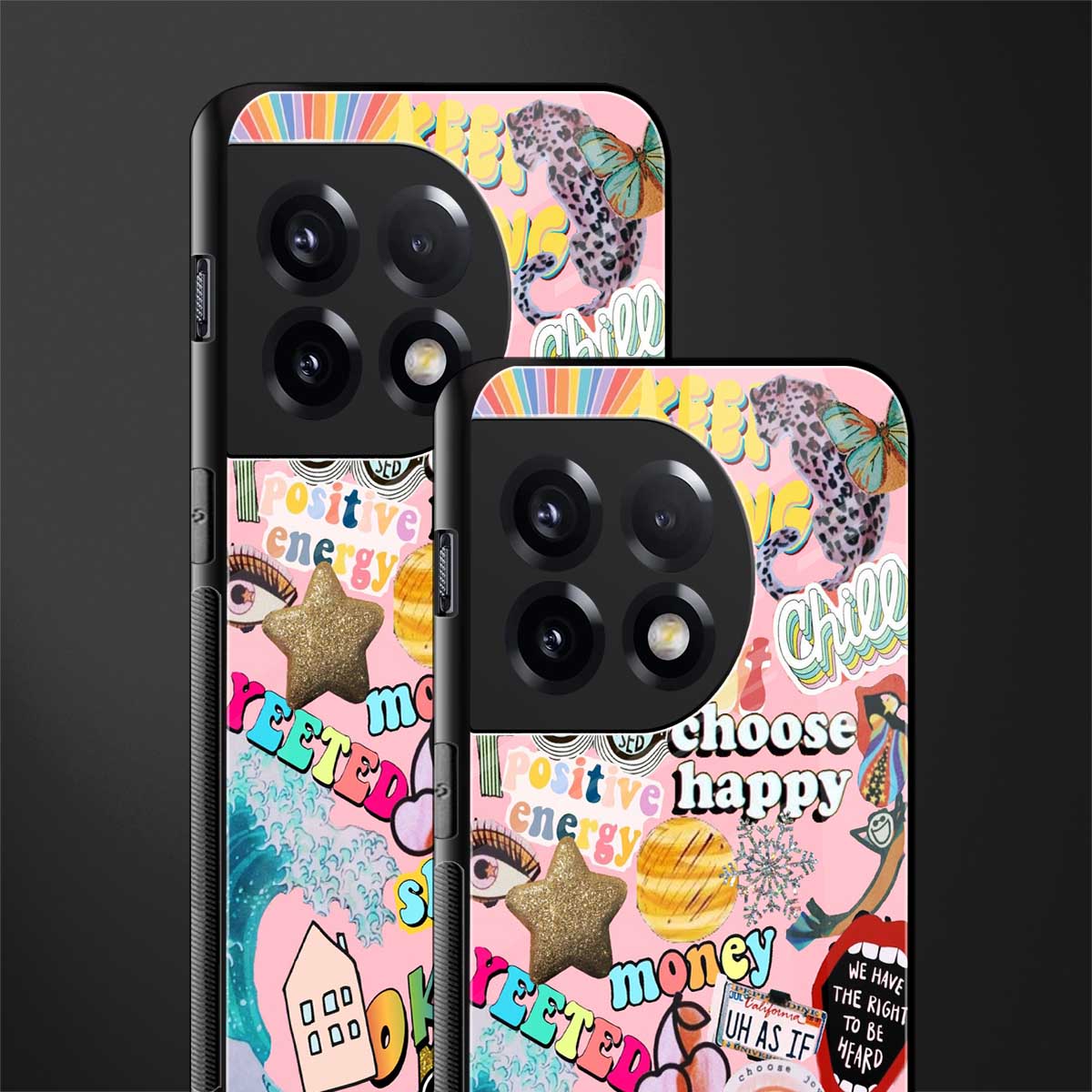 happy summer collage back phone cover | glass case for oneplus 11r