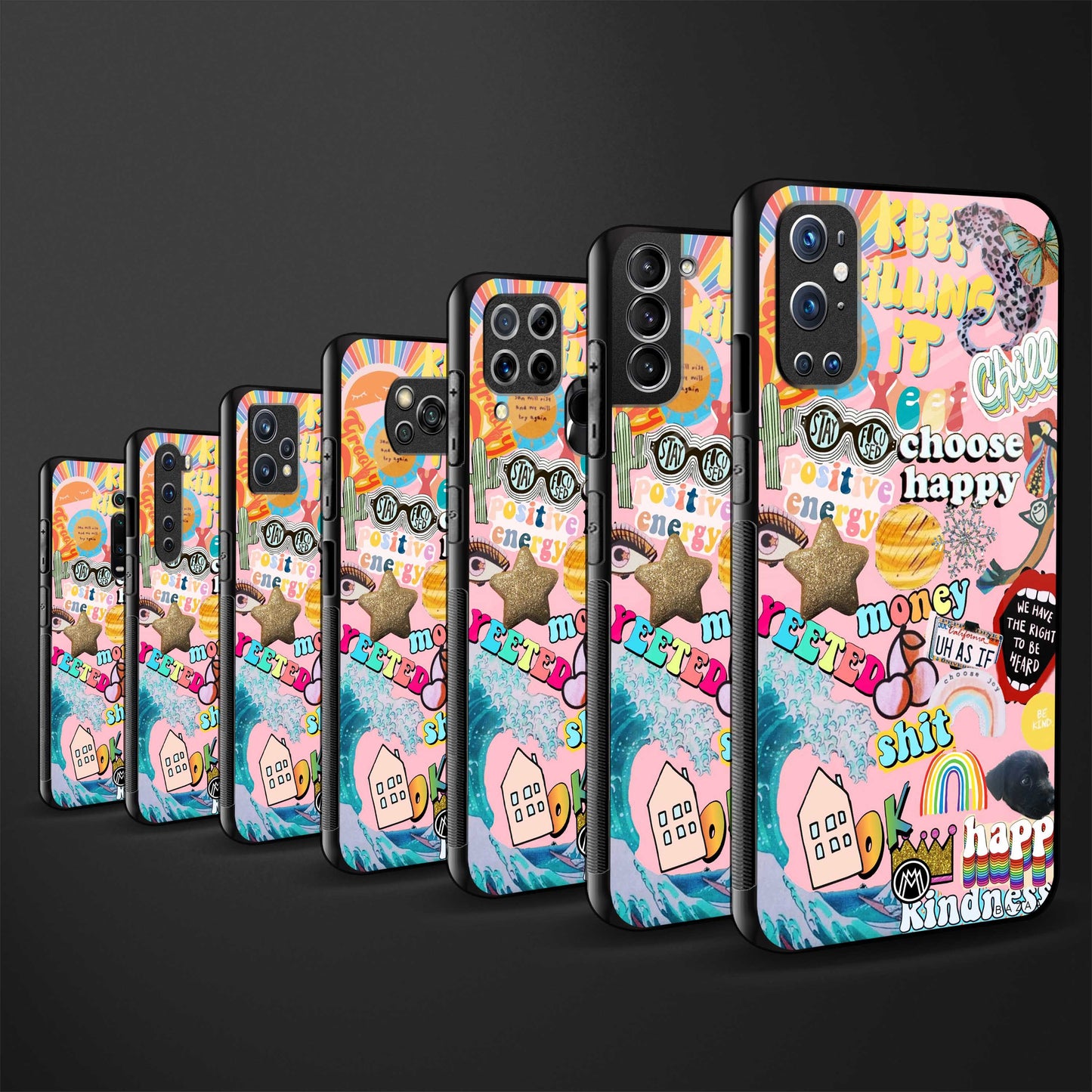 happy summer collage glass case for oppo reno 3 pro image-3