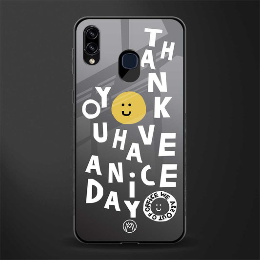 have a nice day glass case for samsung galaxy a20 image