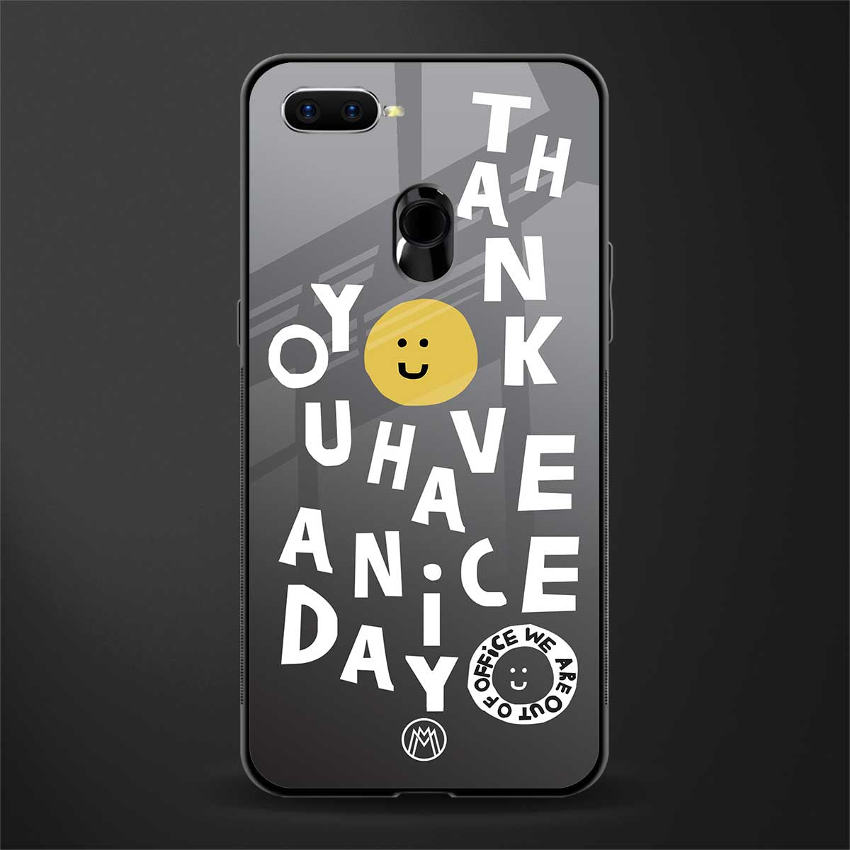 have a nice day glass case for oppo a7 image
