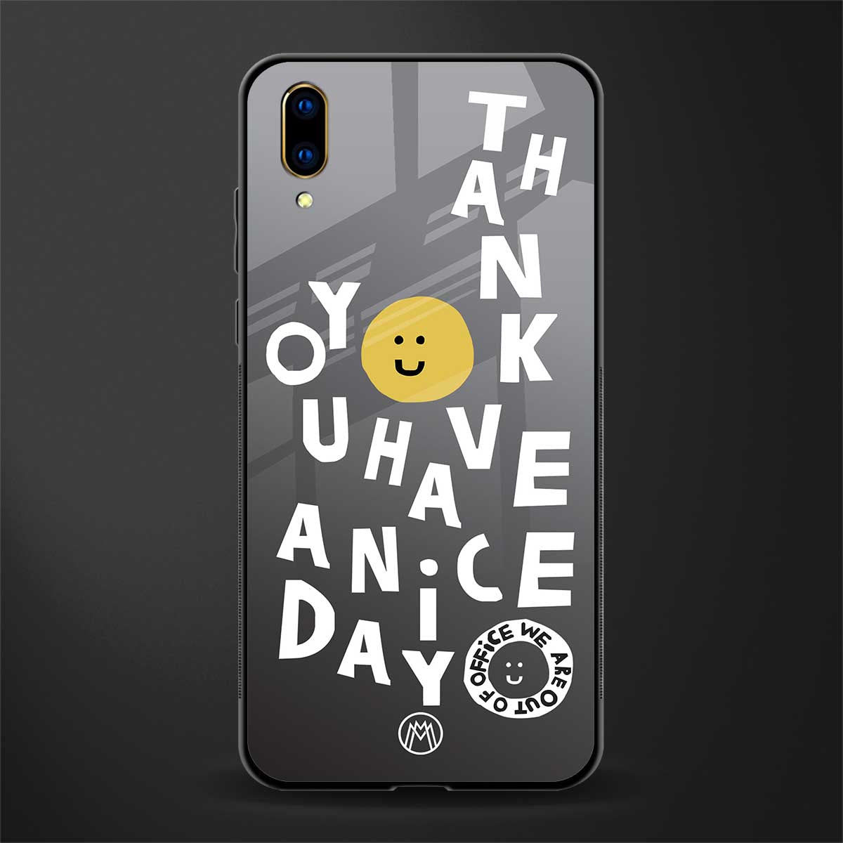 have a nice day glass case for vivo v11 pro image