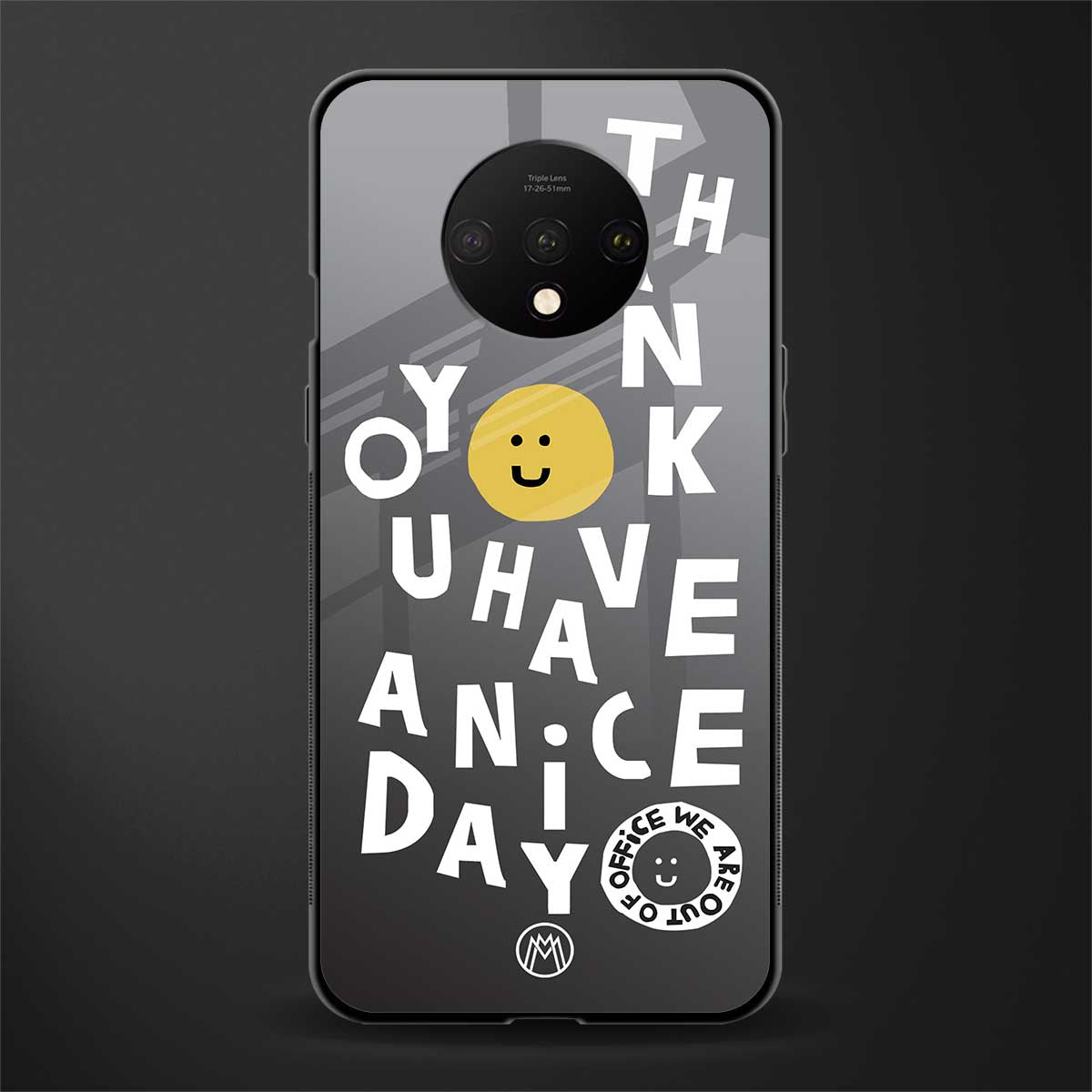 have a nice day glass case for oneplus 7t image