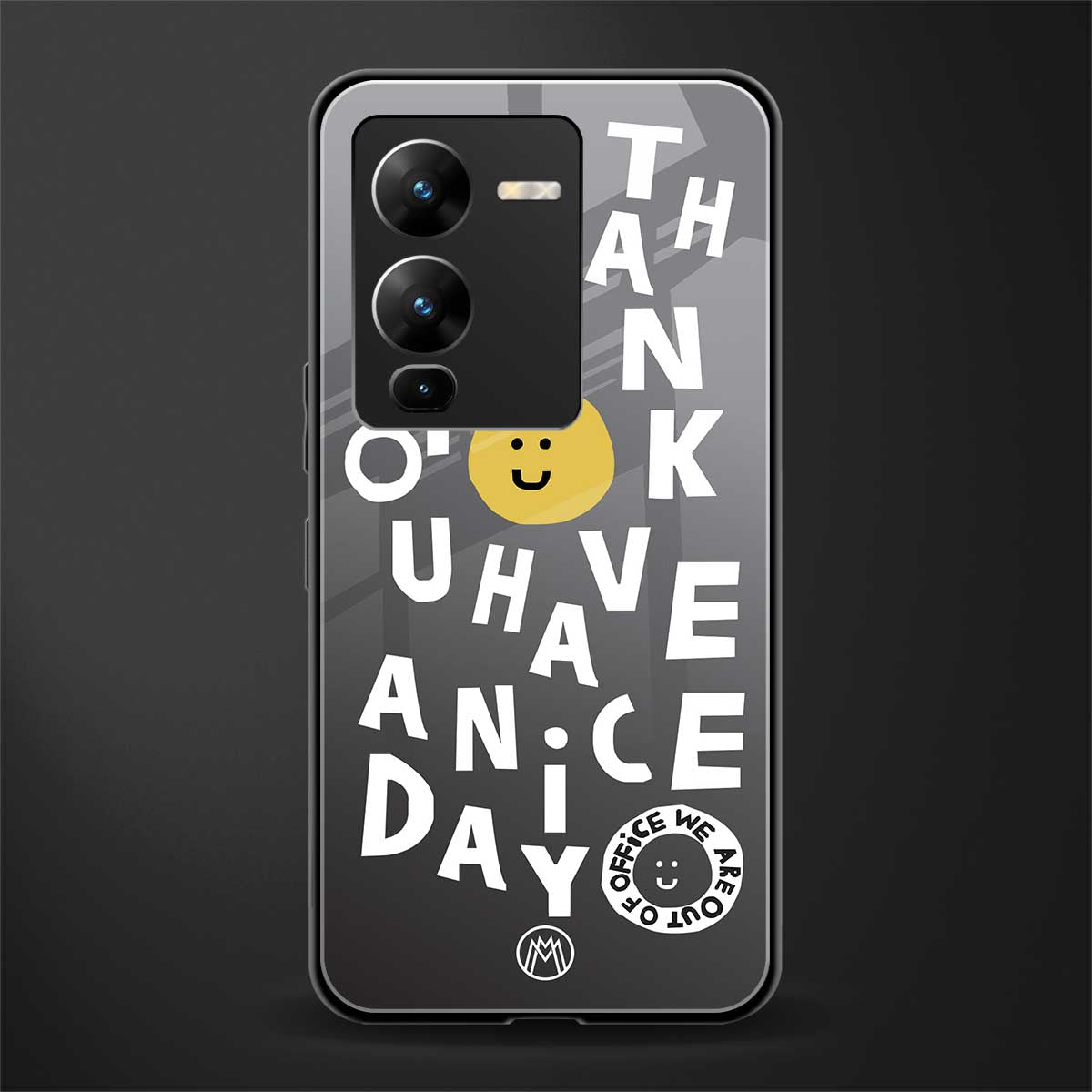 have a nice day back phone cover | glass case for vivo v25 pro 5g