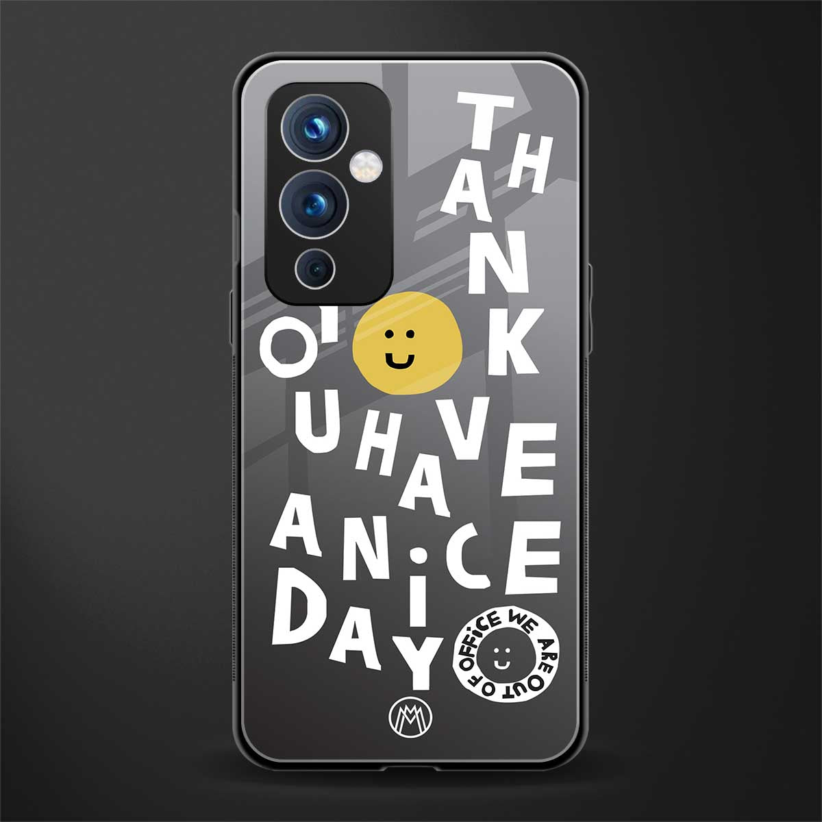 have a nice day back phone cover | glass case for oneplus 9