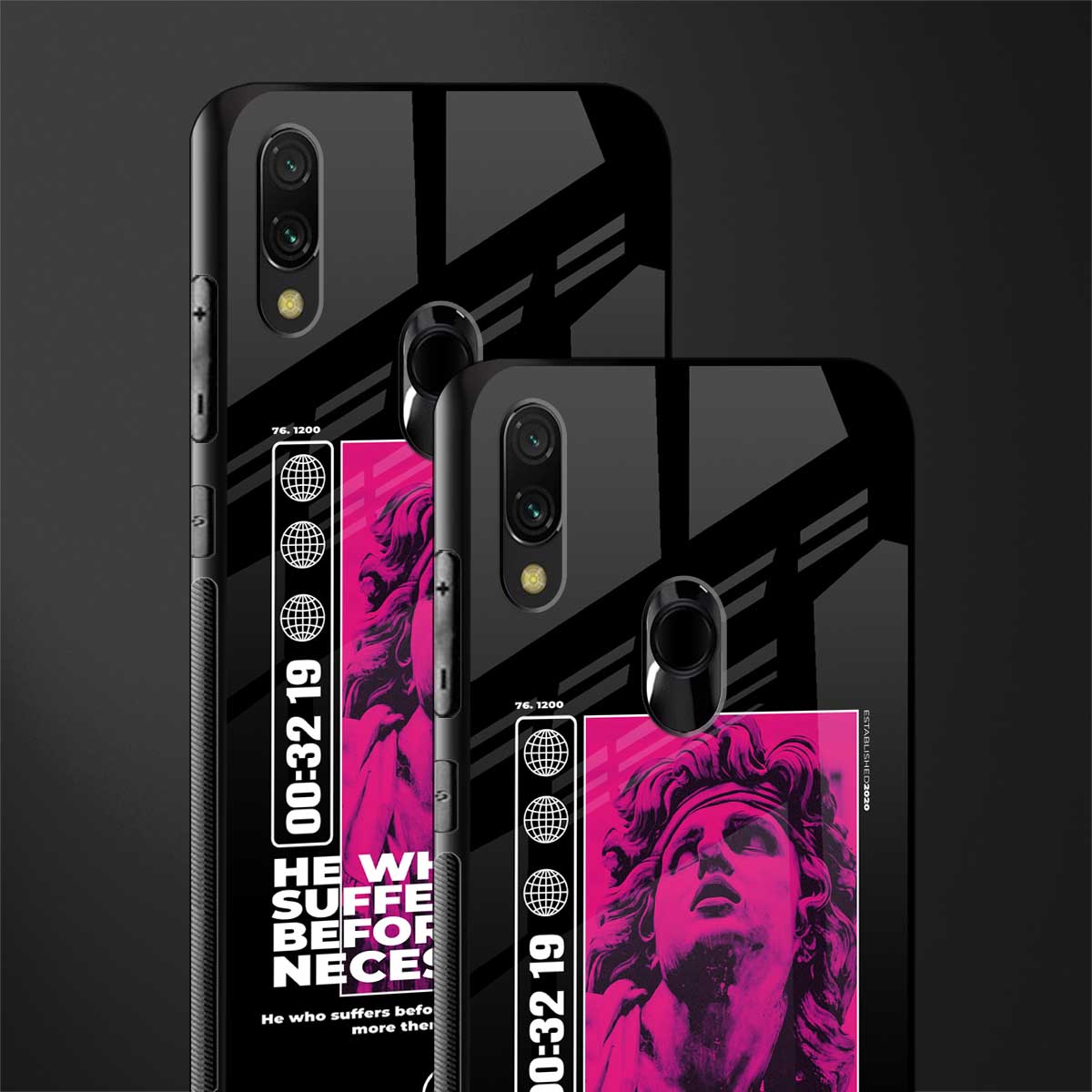 he who suffers glass case for redmi y3 image-2