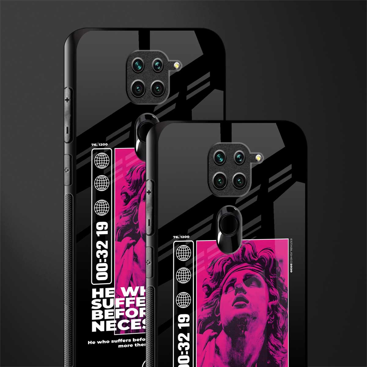 he who suffers glass case for redmi note 9 image-2