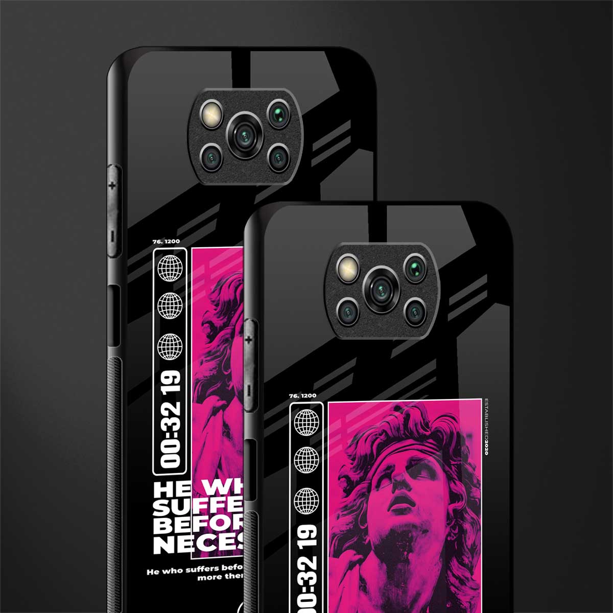 he who suffers glass case for poco x3 image-2