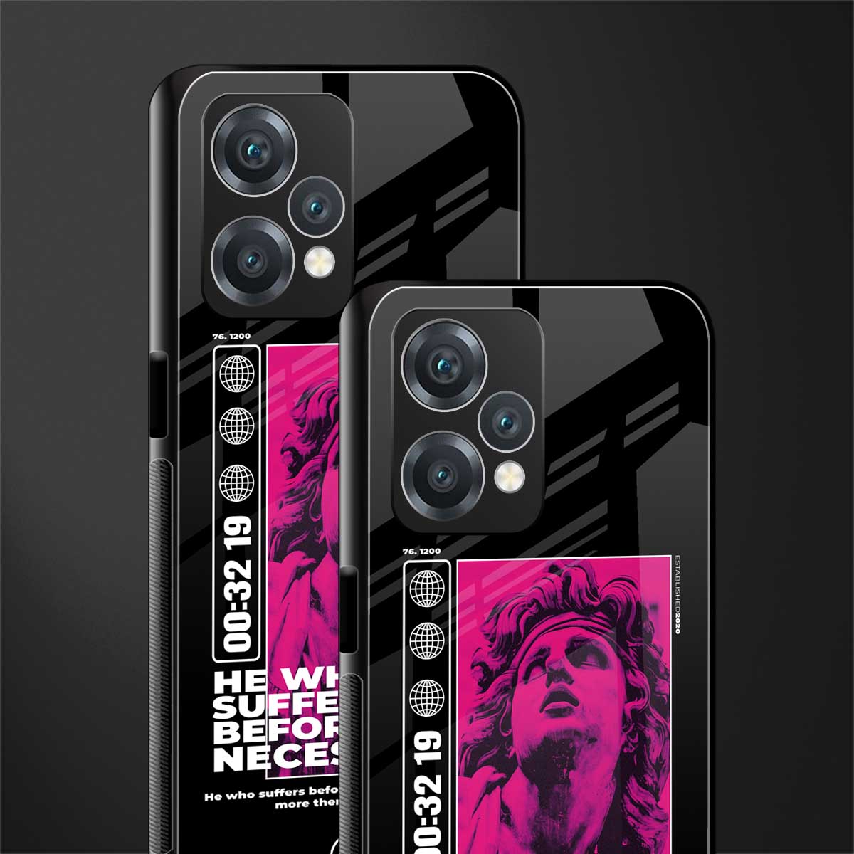 he who suffers back phone cover | glass case for oneplus nord ce 2 lite 5g
