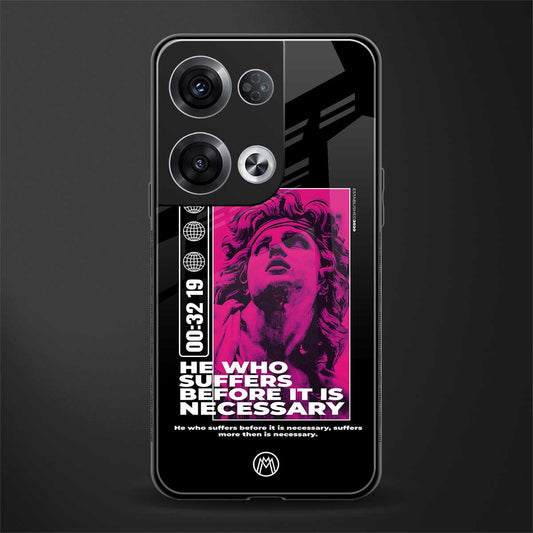 he who suffers back phone cover | glass case for oppo reno 8 pro