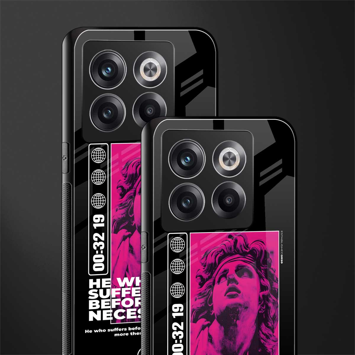 he who suffers back phone cover | glass case for oneplus 10t