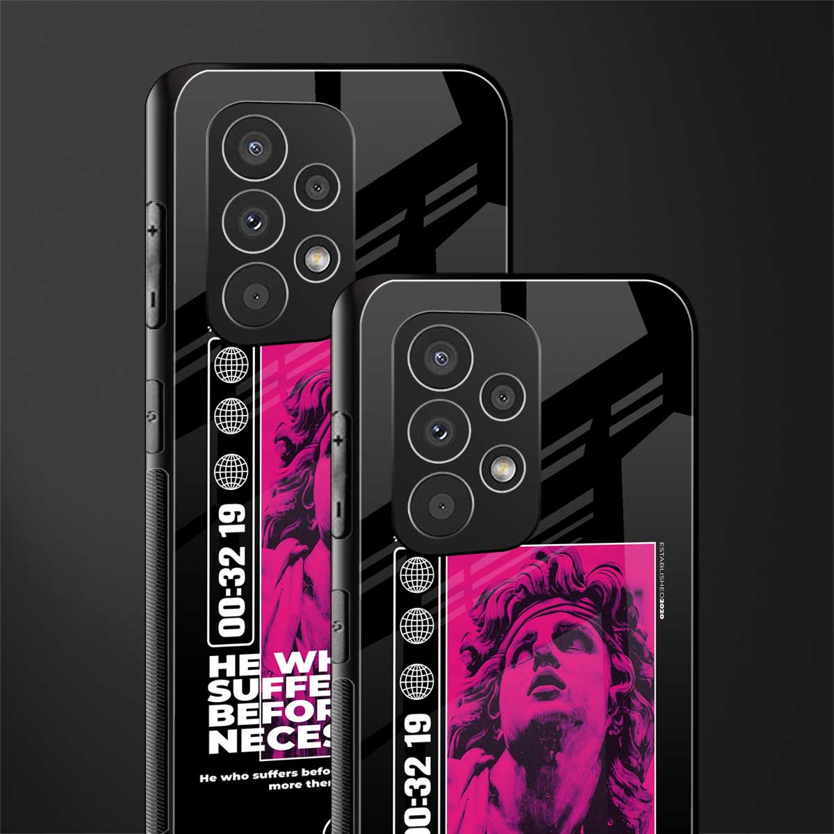 he who suffers back phone cover | glass case for samsung galaxy a33 5g