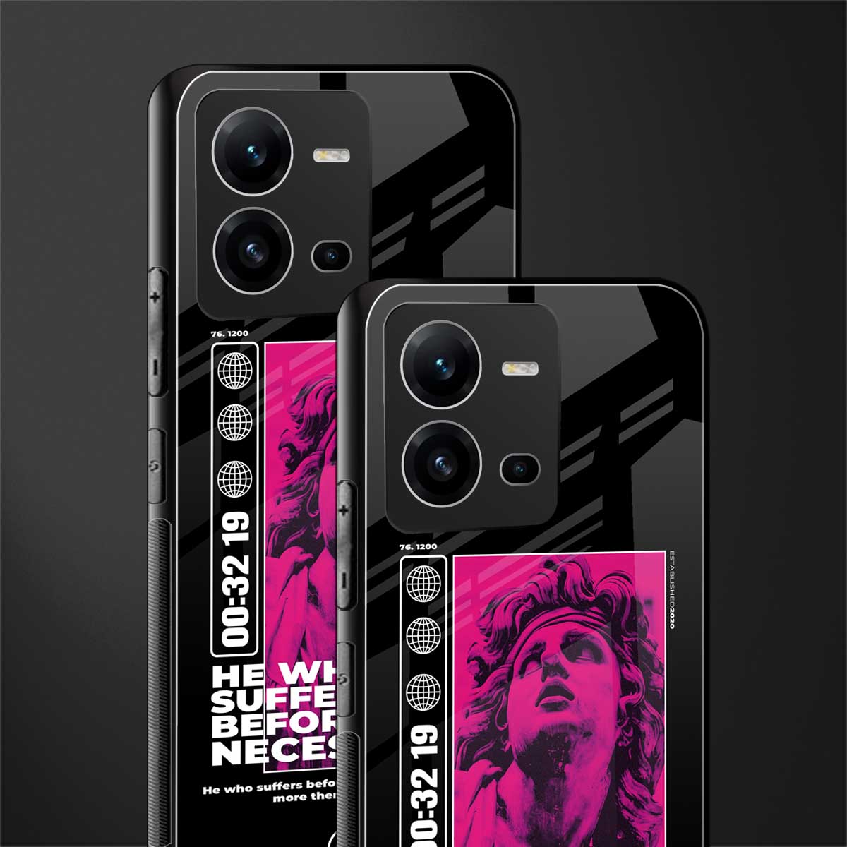 he who suffers back phone cover | glass case for vivo v25-5g