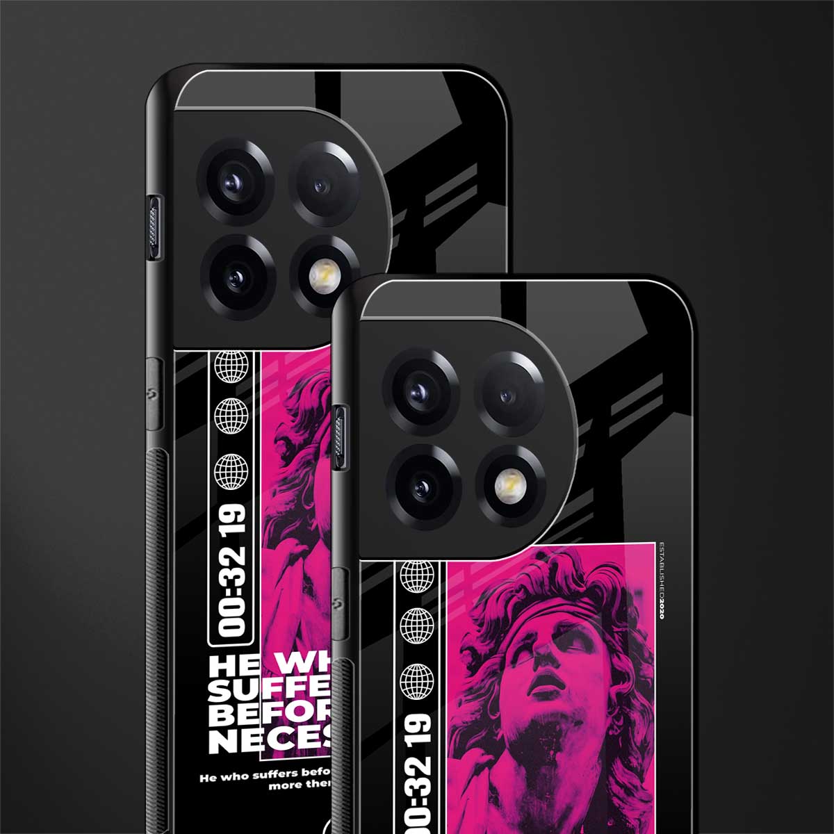 he who suffers back phone cover | glass case for oneplus 11r