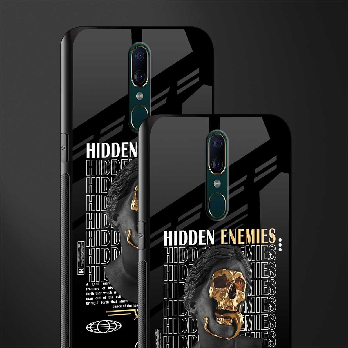 hidden enemies glass case for oppo f11 image-2