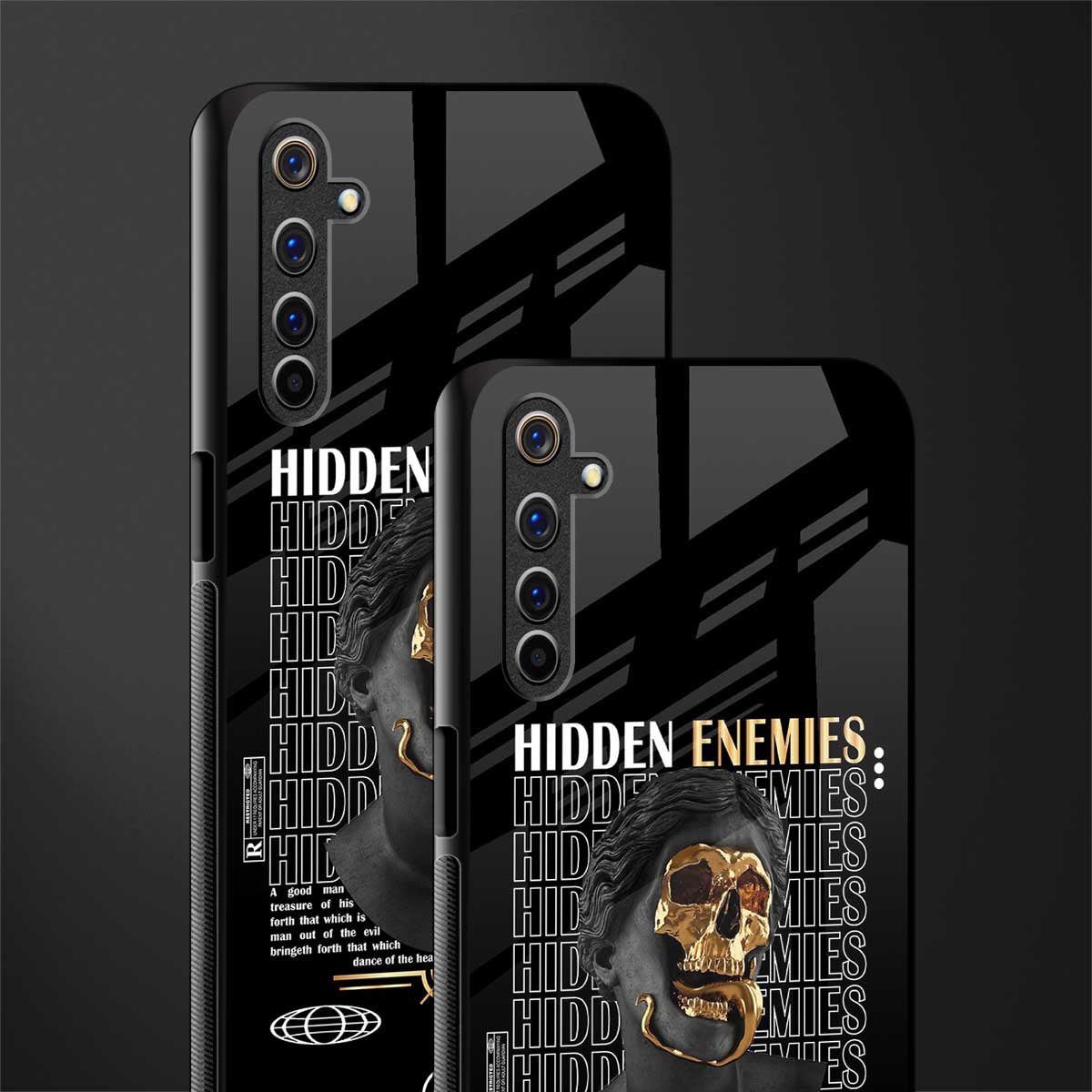 hidden enemies glass case for realme 6i image-2