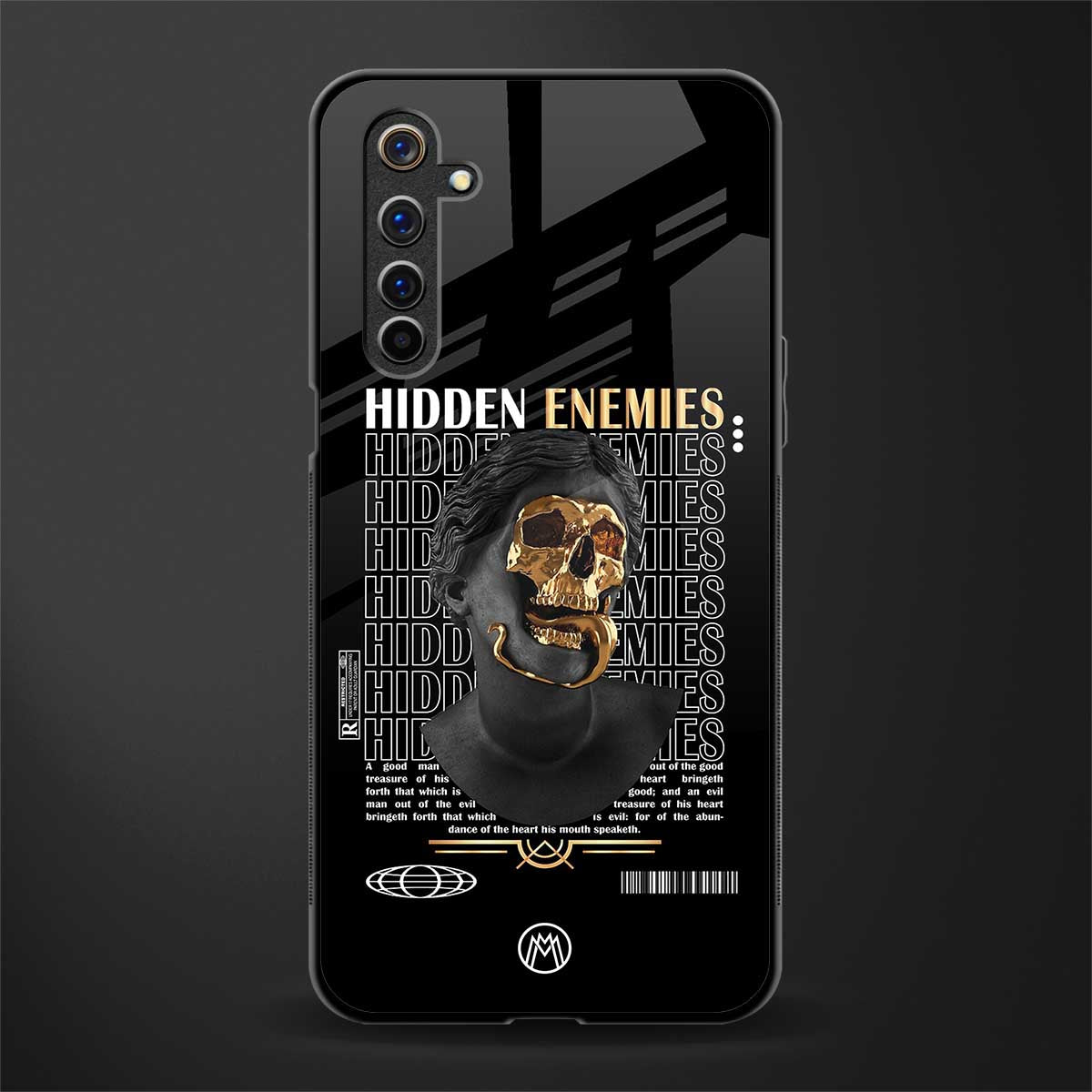 hidden enemies glass case for realme 6i image