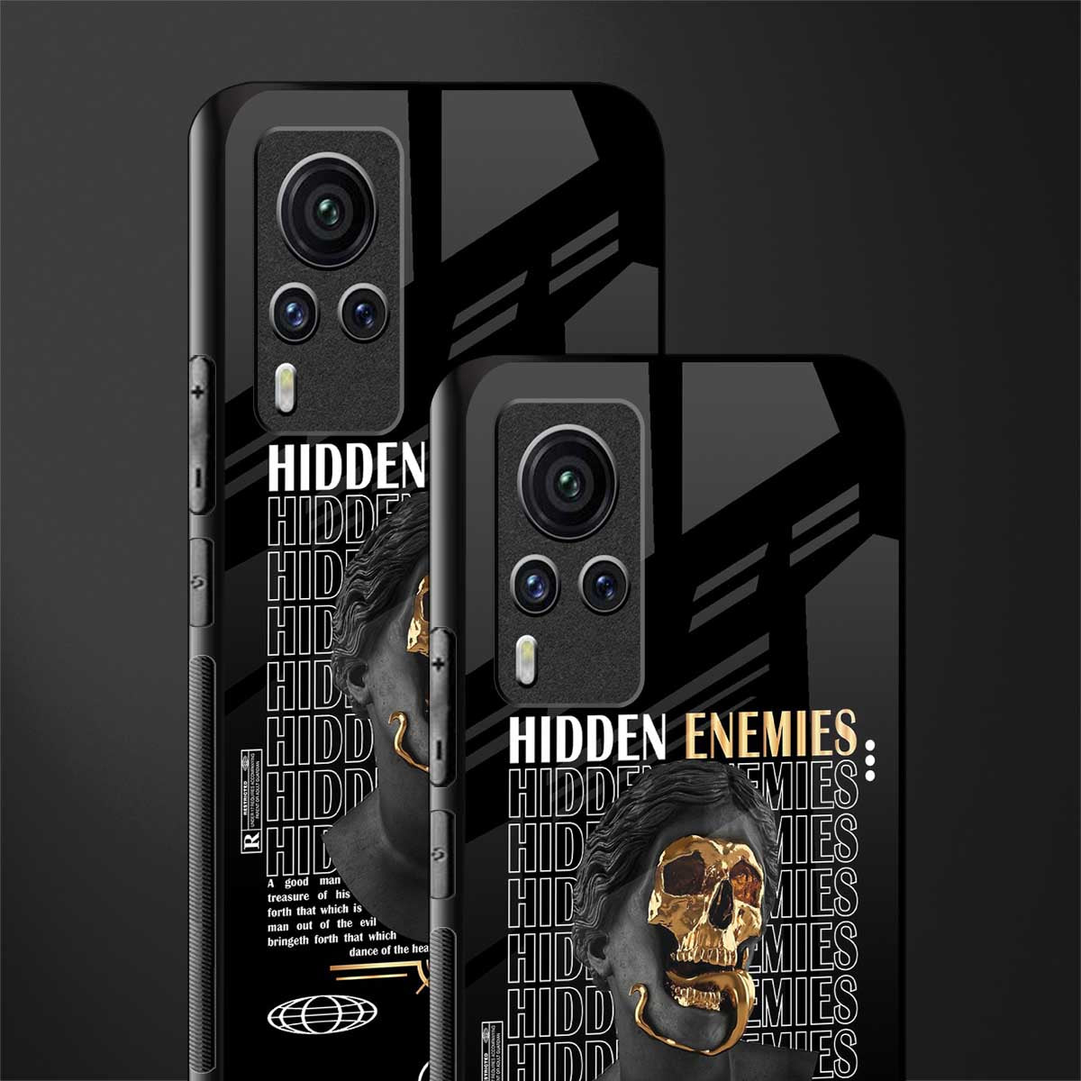 hidden enemies glass case for vivo x60 pro image-2