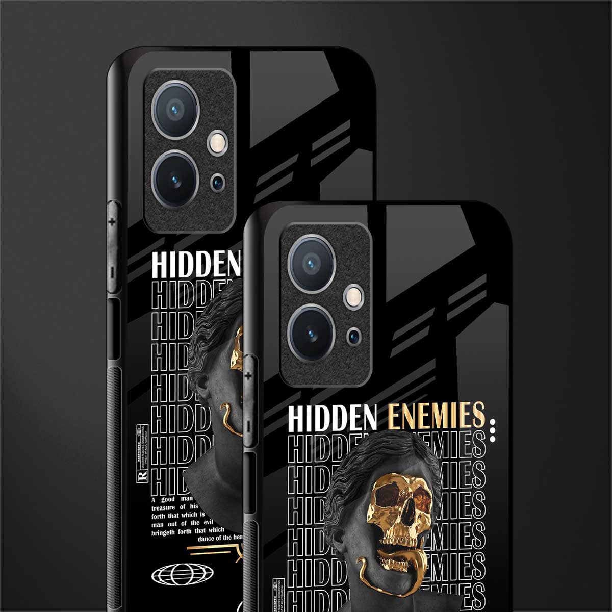 hidden enemies glass case for vivo y75 5g image-2