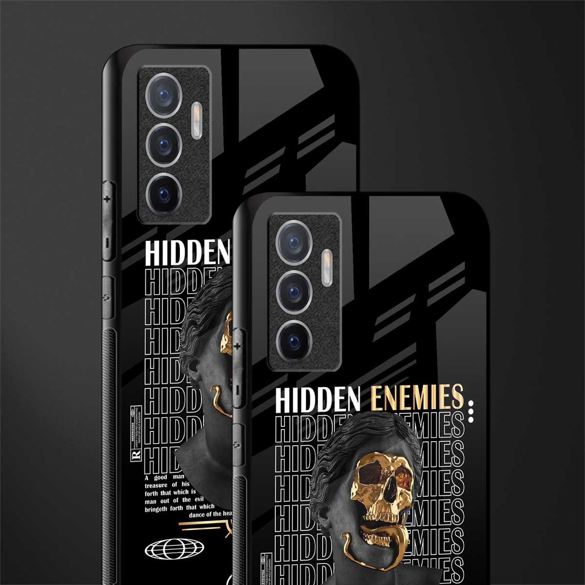 hidden enemies glass case for vivo v23e image-2