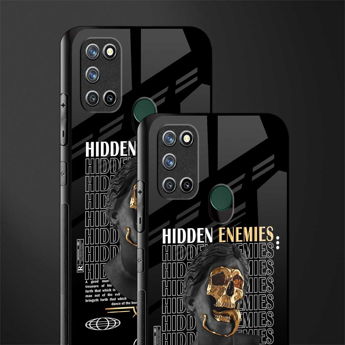 hidden enemies glass case for realme 7i image-2
