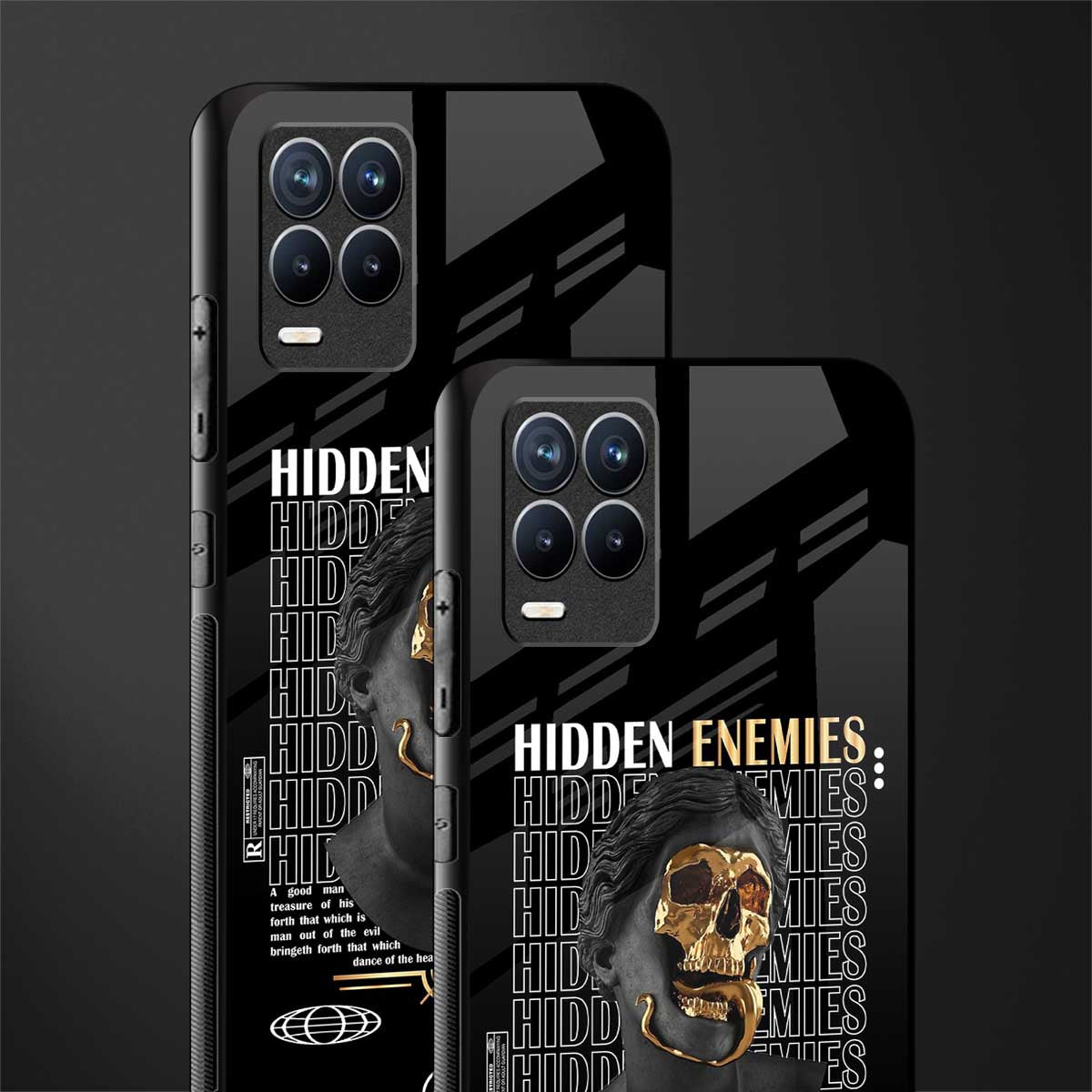 hidden enemies glass case for realme 8 4g image-2