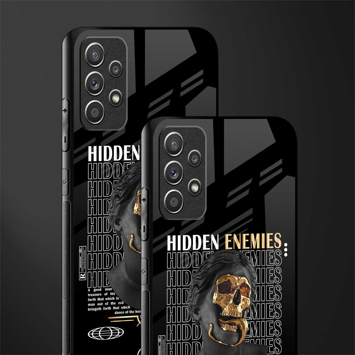 hidden enemies glass case for samsung galaxy a72 image-2
