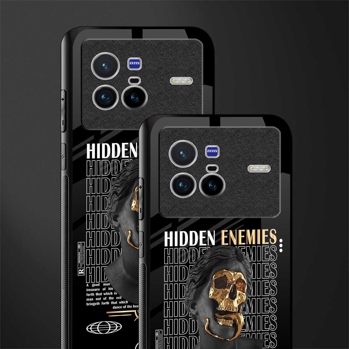 hidden enemies glass case for vivo x80 image-2