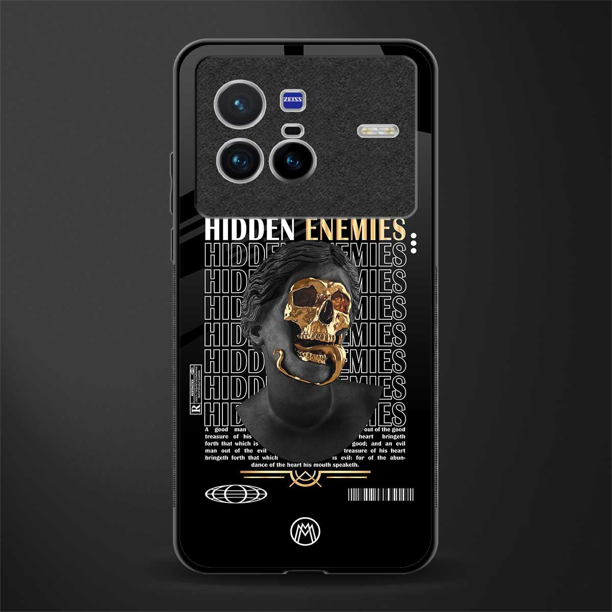 hidden enemies glass case for vivo x80 image