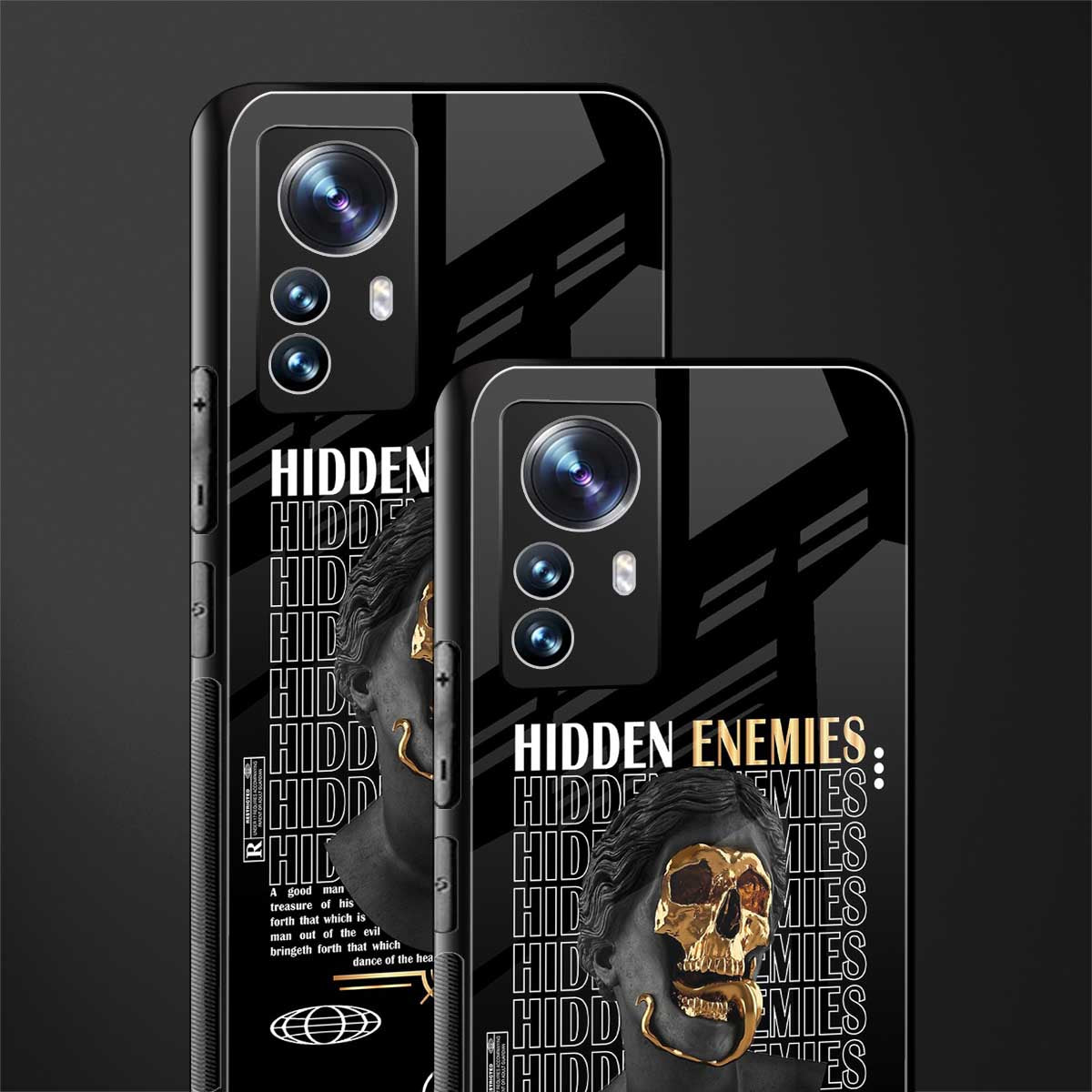 hidden enemies back phone cover | glass case for xiaomi 12 pro