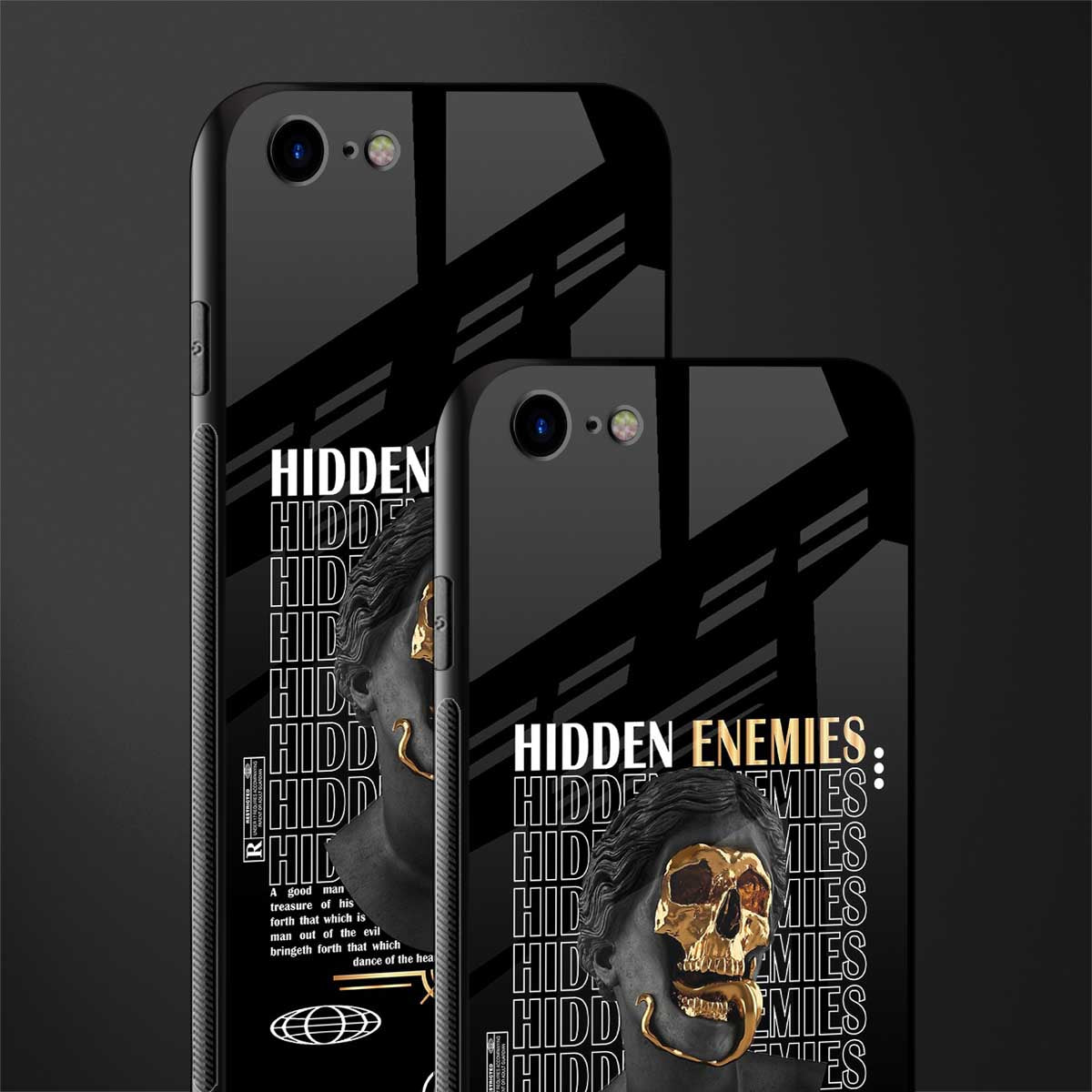 hidden enemies glass case for iphone 8 image-2