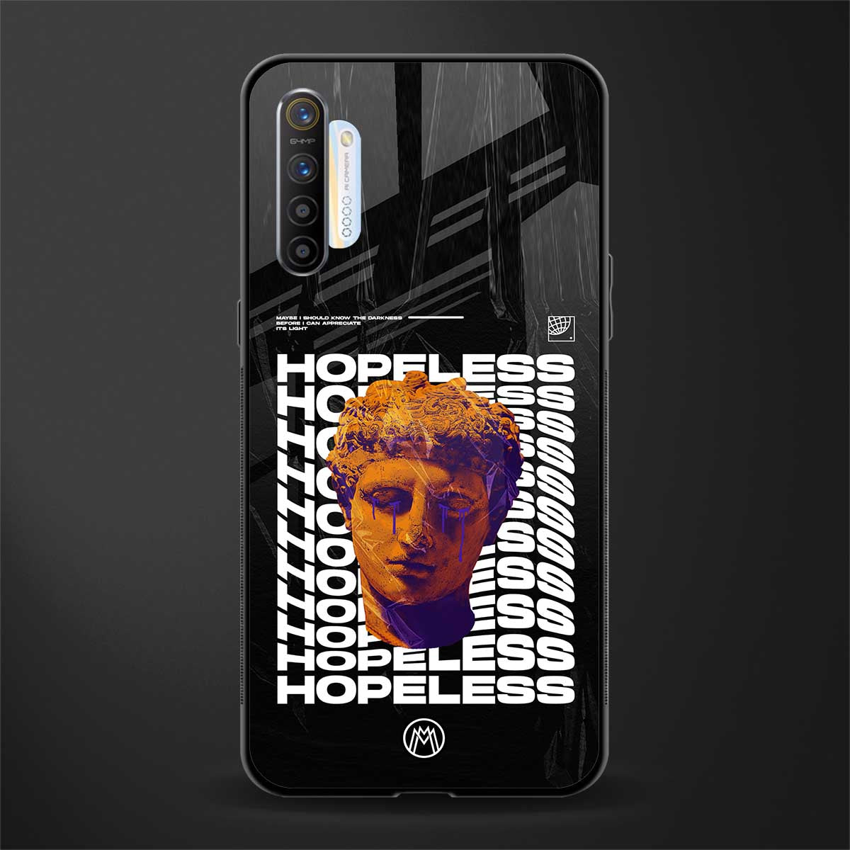 hopeless greek glass case for realme x2 image
