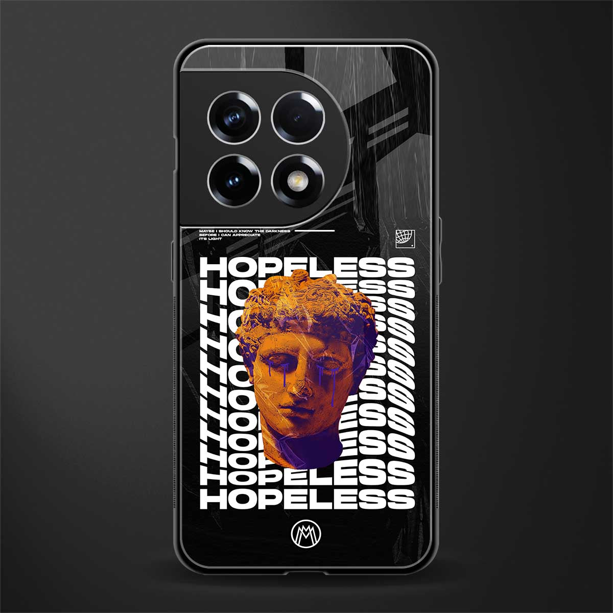 hopeless greek back phone cover | glass case for oneplus 11r
