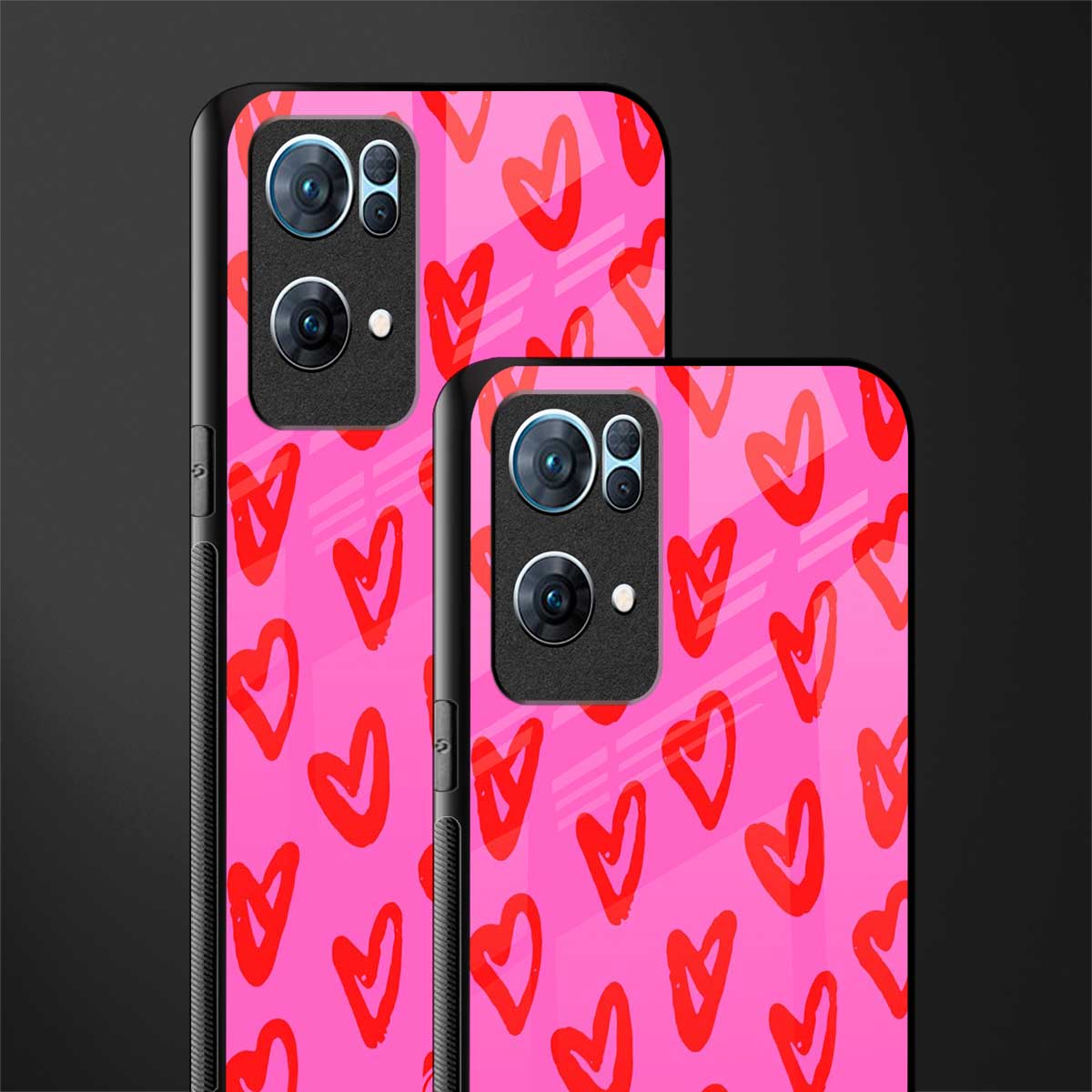 hot pink soul glass case for oppo reno7 pro 5g image-2