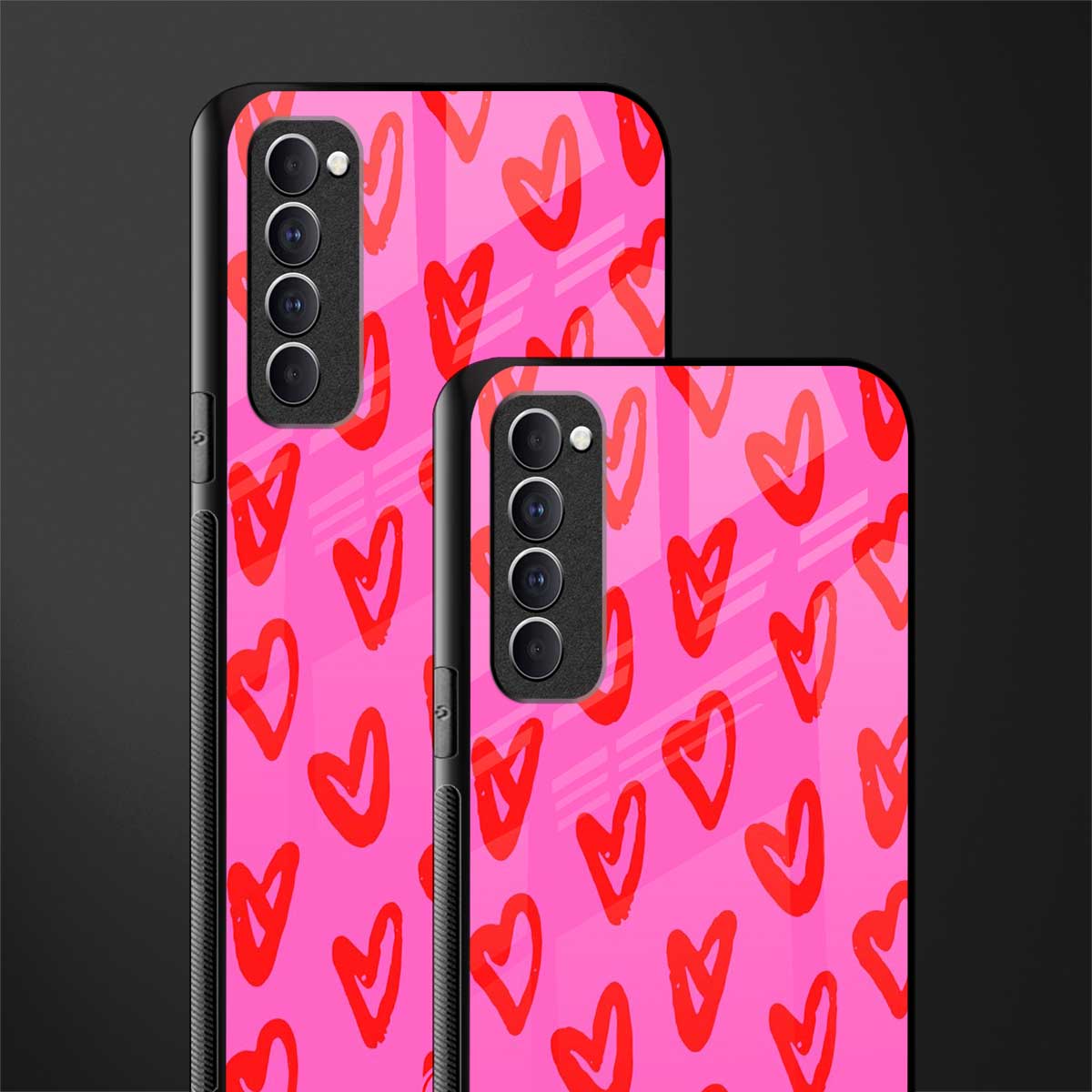 hot pink soul glass case for oppo reno 4 pro image-2
