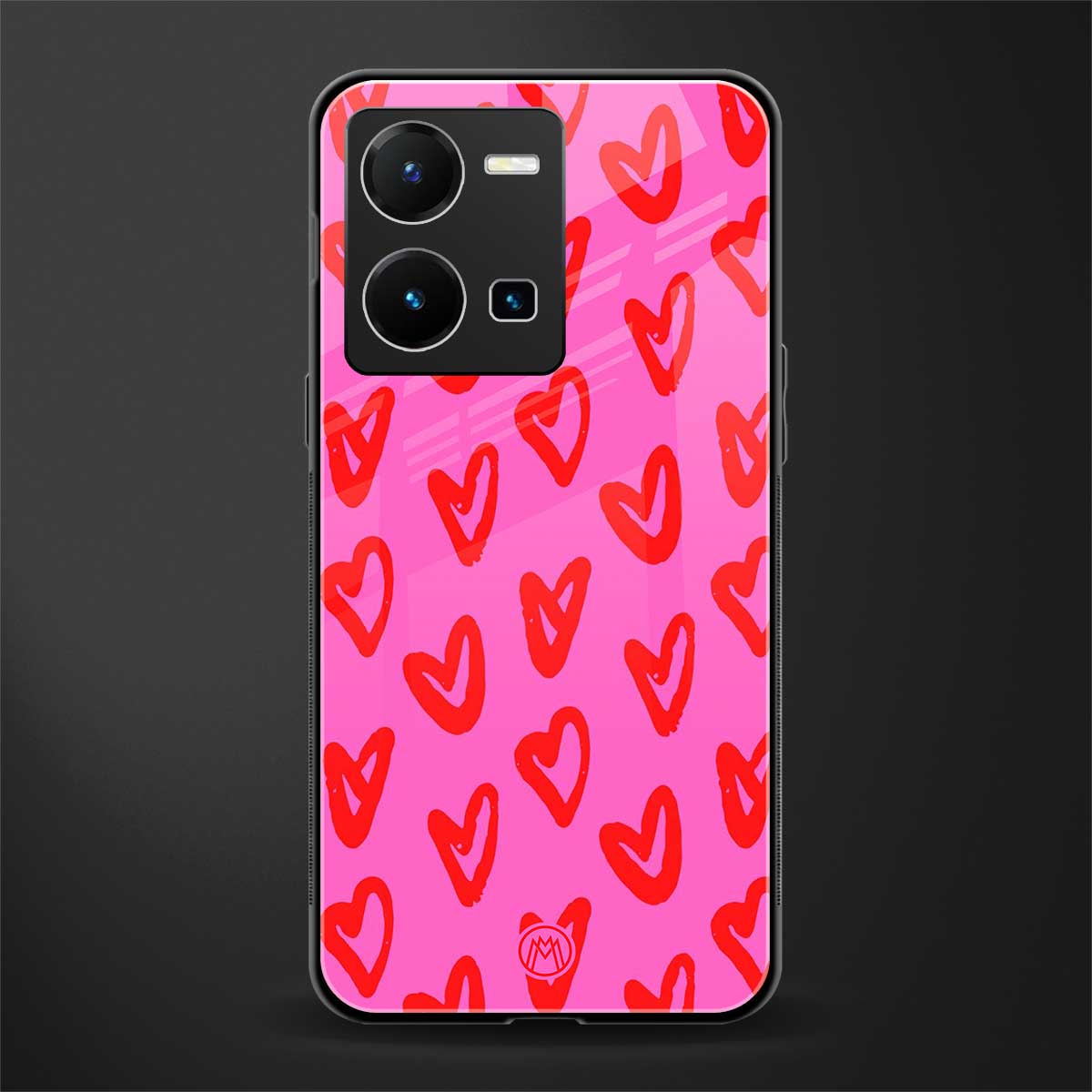 hot pink soul back phone cover | glass case for vivo y35 4g