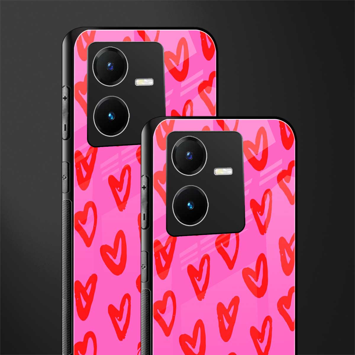 hot pink soul back phone cover | glass case for vivo y22