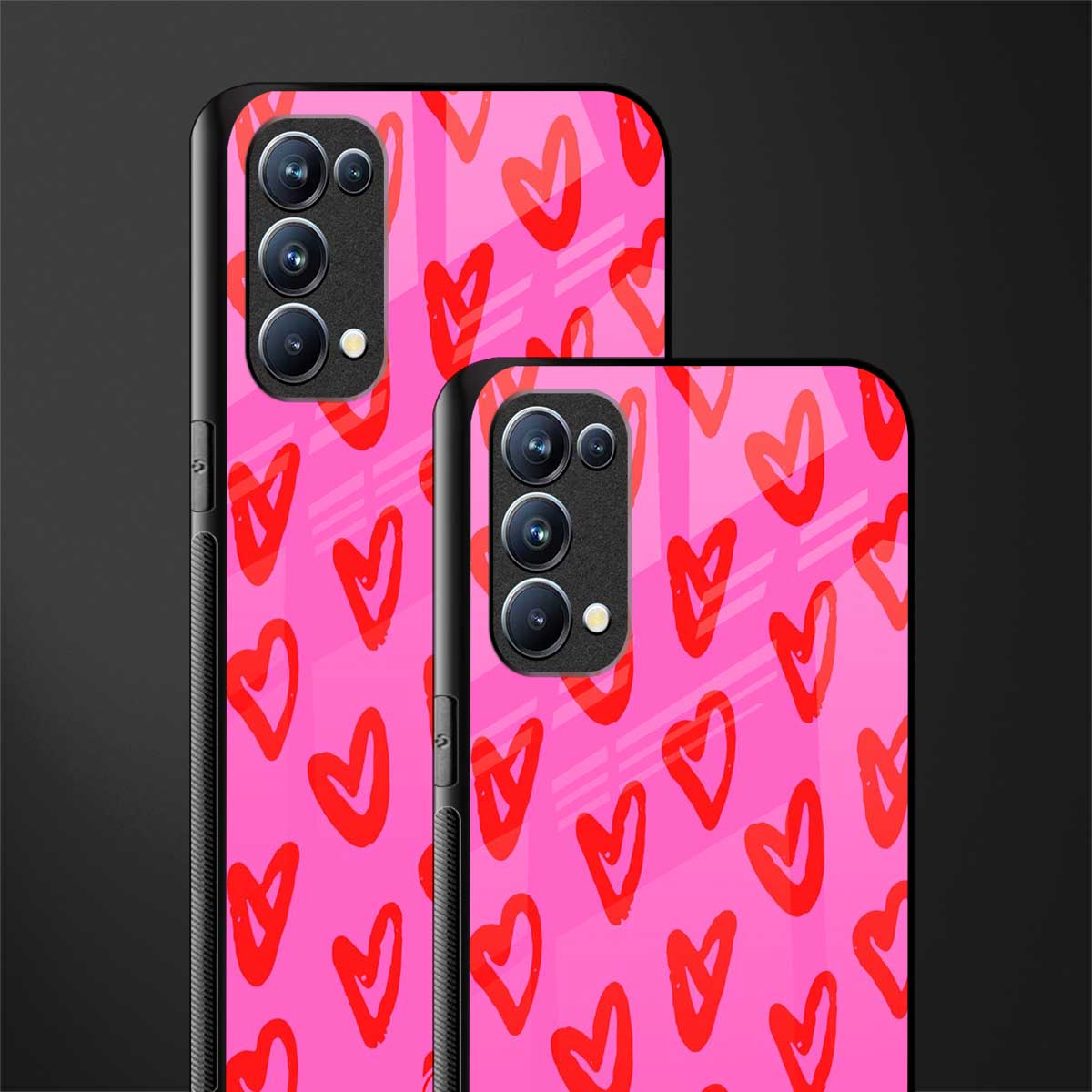 hot pink soul back phone cover | glass case for oppo reno 5