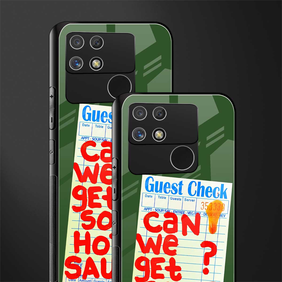 hot sauce back phone cover | glass case for realme narzo 50a