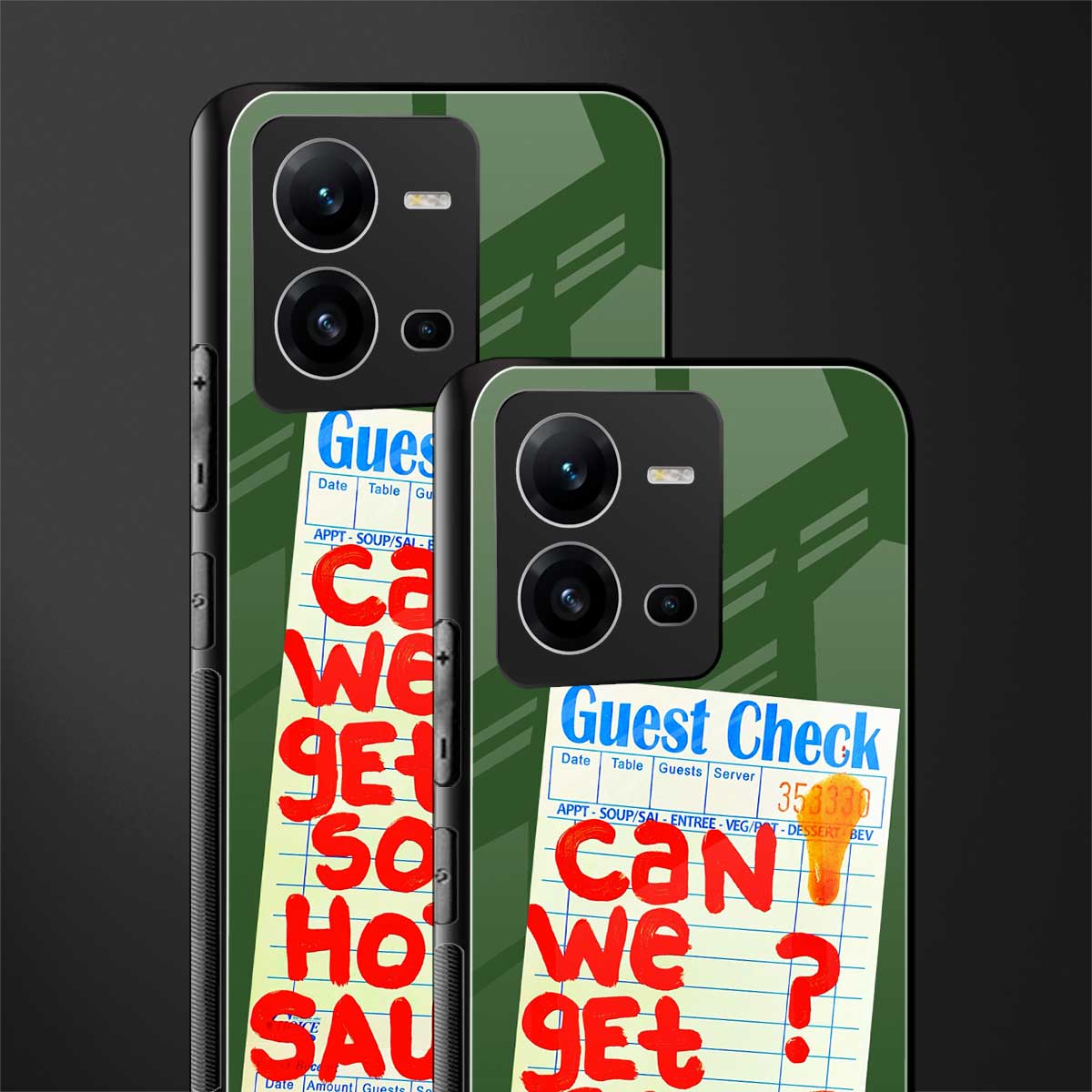 hot sauce back phone cover | glass case for vivo v25-5g