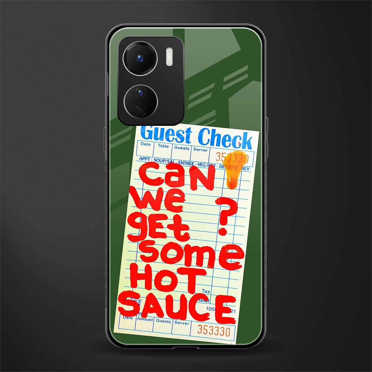 hot sauce back phone cover | glass case for vivo y16